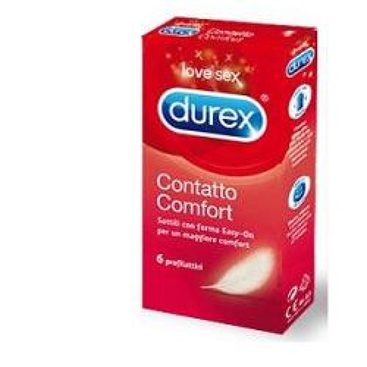 Durex Contatto Comfort preservativi Sottili easy on 6 Pezzi