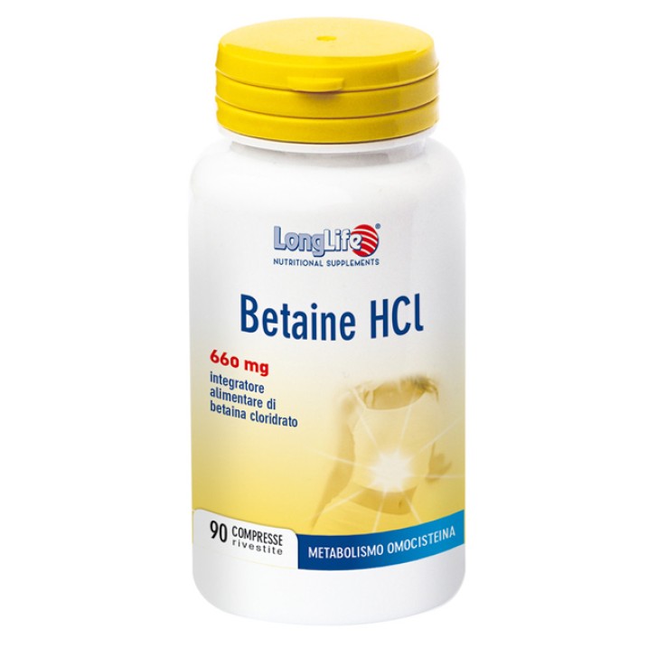 LongLife Betaine HCl Integratore metabolismo 90 Compresse