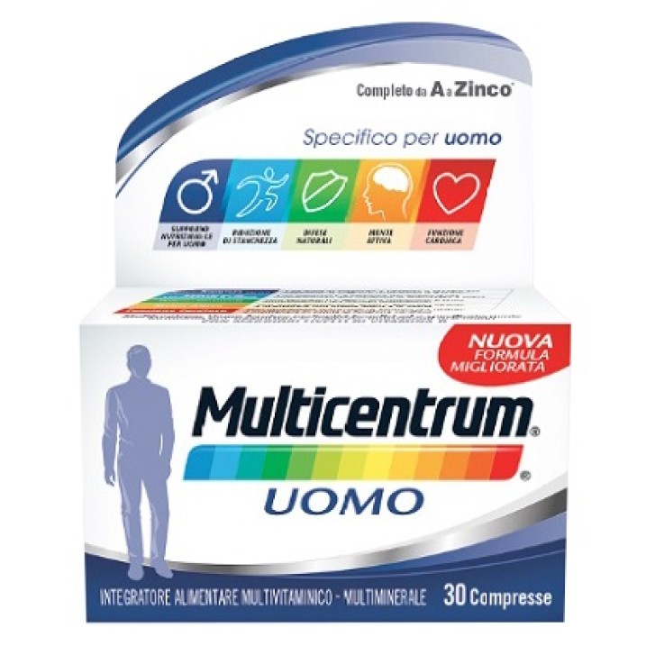 Multicentrum Uomo Integratore vitamine e minerali 30 Compresse