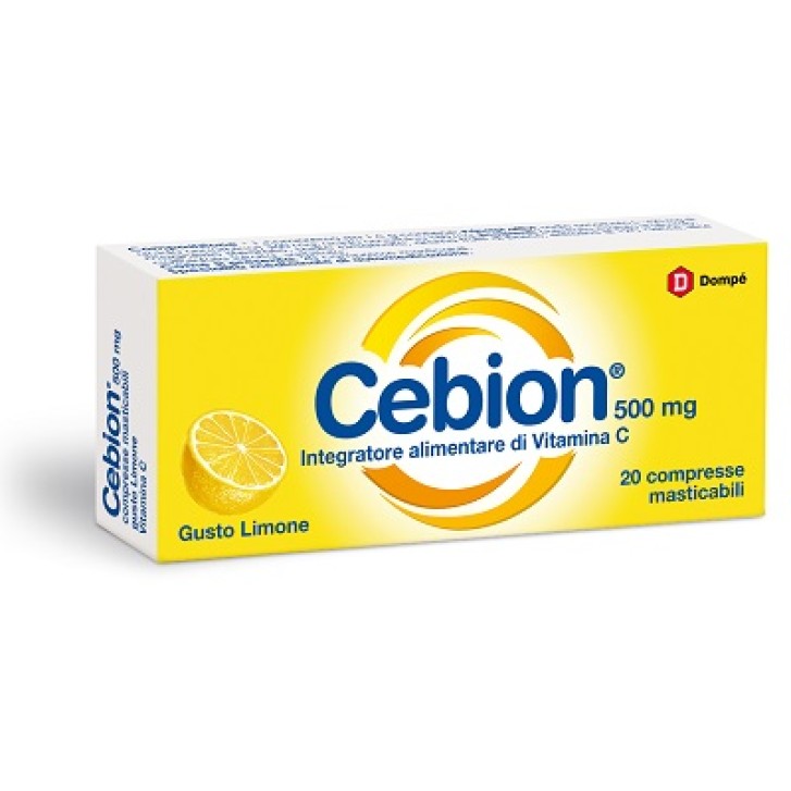 Cebion Limone Integratore di Vitamina C 20 Compresse Masticabili