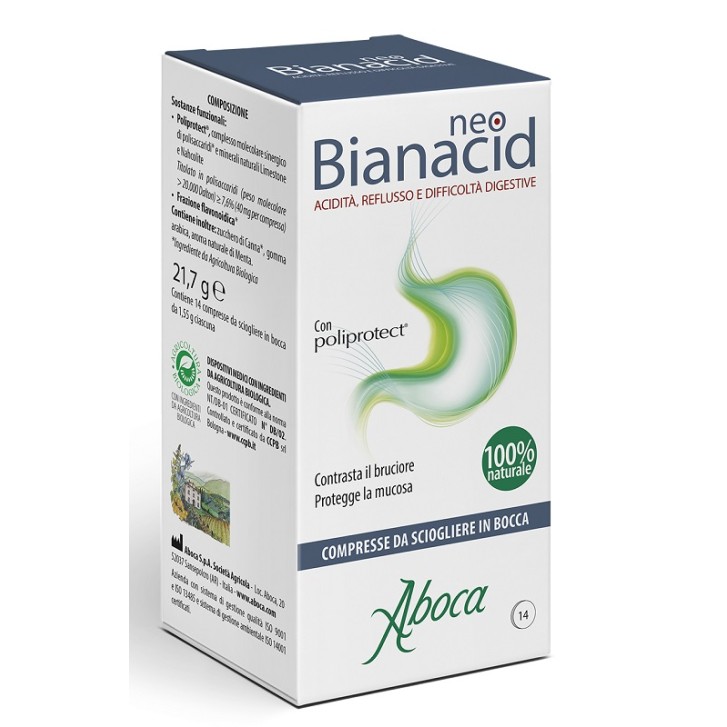 Aboca Neo Bianacid contro l'acidit 14 compresse masticabili