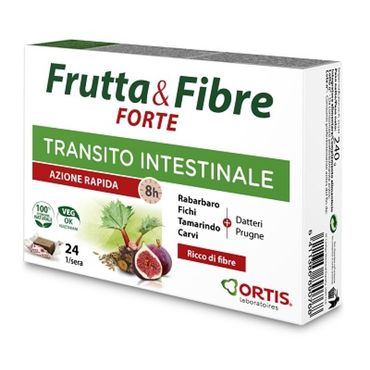 Frutta e Fibre Forte Integratore per il transito intestinale 24 cubetti