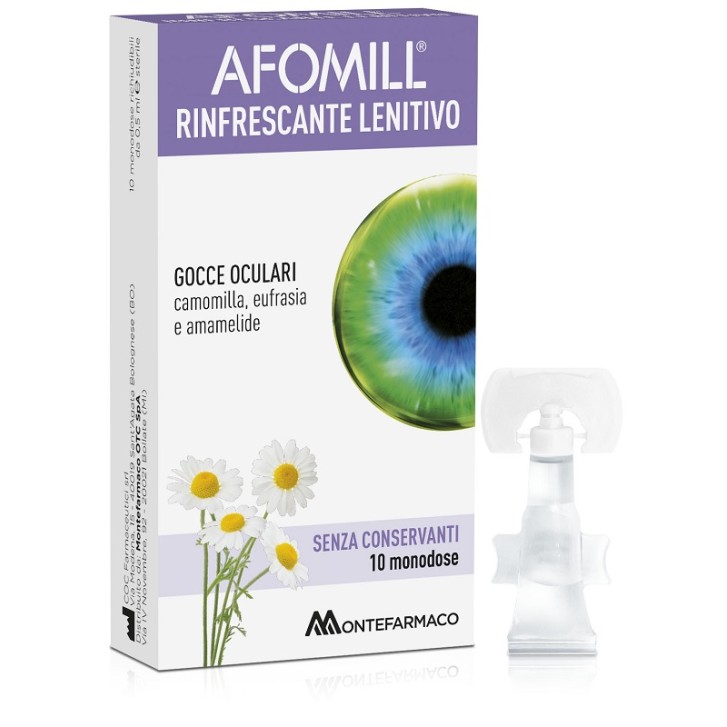 AFOMILL RINFRESCANTE collirio monodose senza conservanti 10fiale  0,5 ml